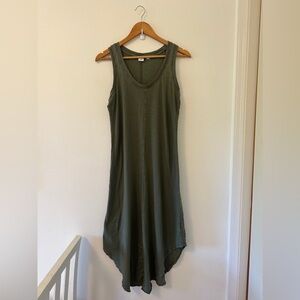 GAP Olive Green Slub T-Shirt Dress - Size Small